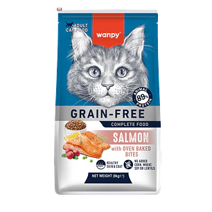 Wanpy Grain Free Gato Adulto Sabor Salmón 8Kg