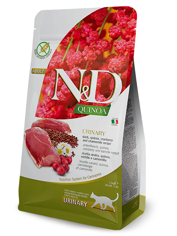N&D Quinoa Pato Urinary Gato 7,5KG 1