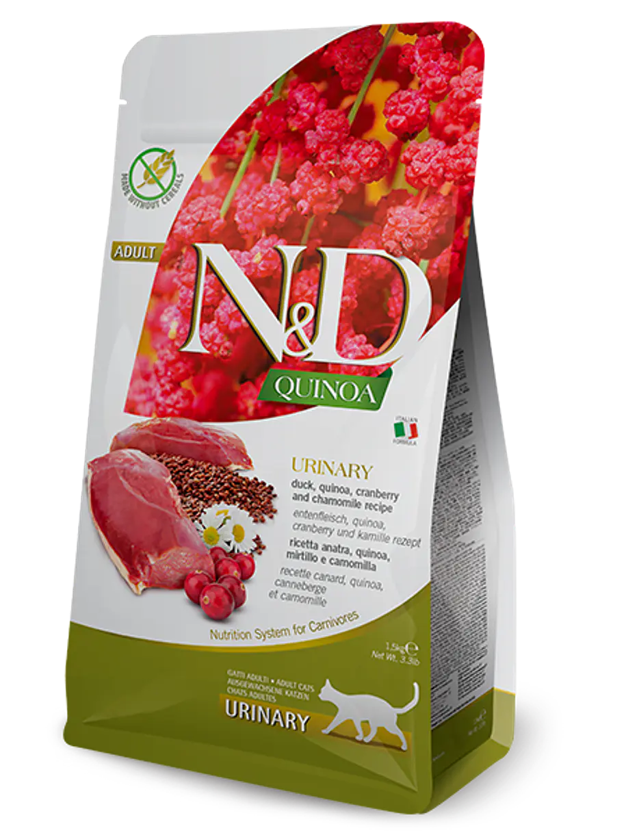 N&D Quinoa Pato Urinary Gato 7,5KG 1