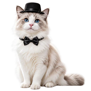 Conjunto de Sombrero Elegante y Corbatín para Gatos