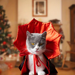 Disfraz de Drácula Vampiro Para Gatos