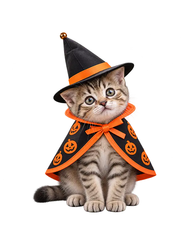 Disfraz de Mago de Halloween Para Gatitos Kitten 1