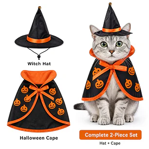 Disfraz de Mago de Halloween Para Gatitos Kitten
