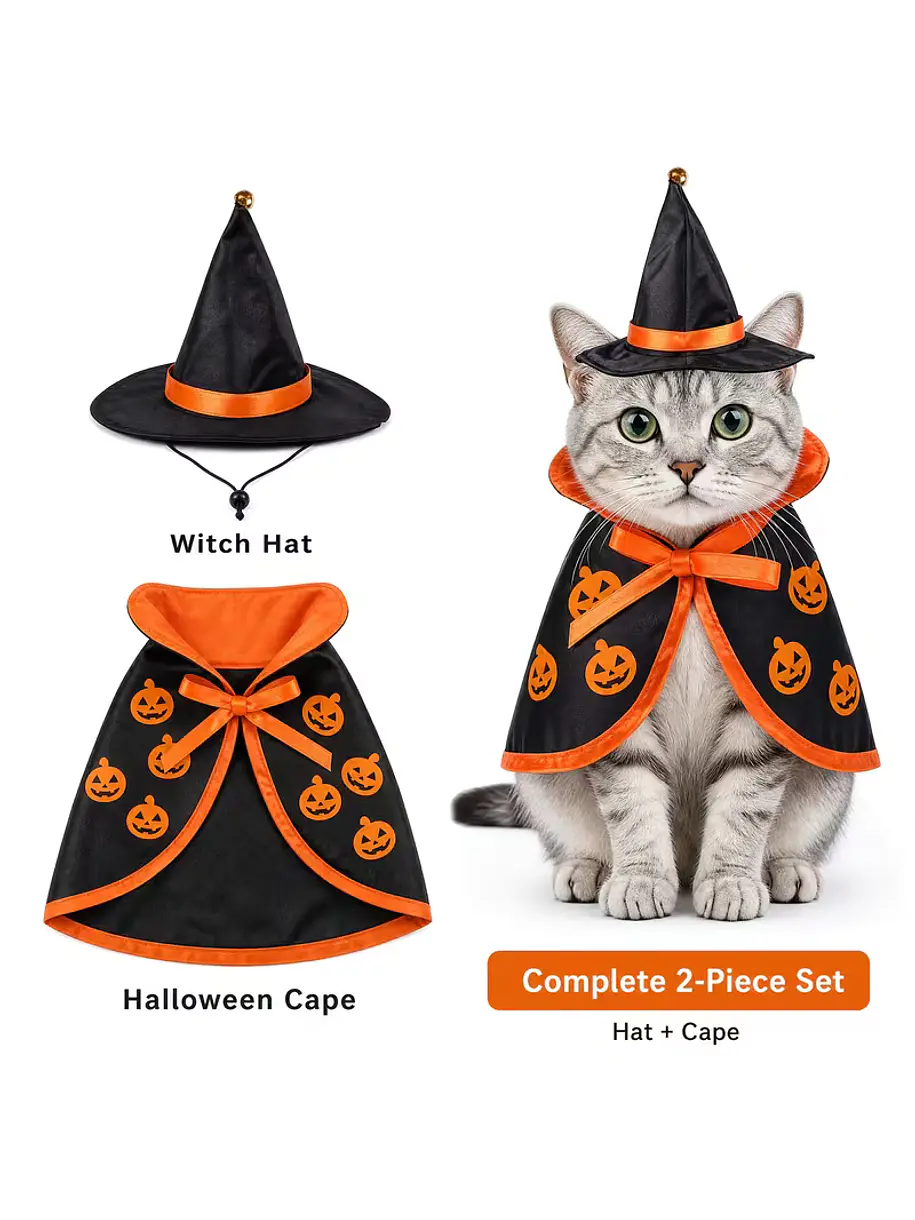 Disfraz de Mago de Halloween Para Gatitos Kitten 2