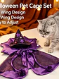Disfraz de Mago Bruja Morado Para Gatos - Miniatura 2