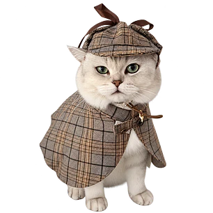 Disfraz de Sherlock Holmes para Gatos
