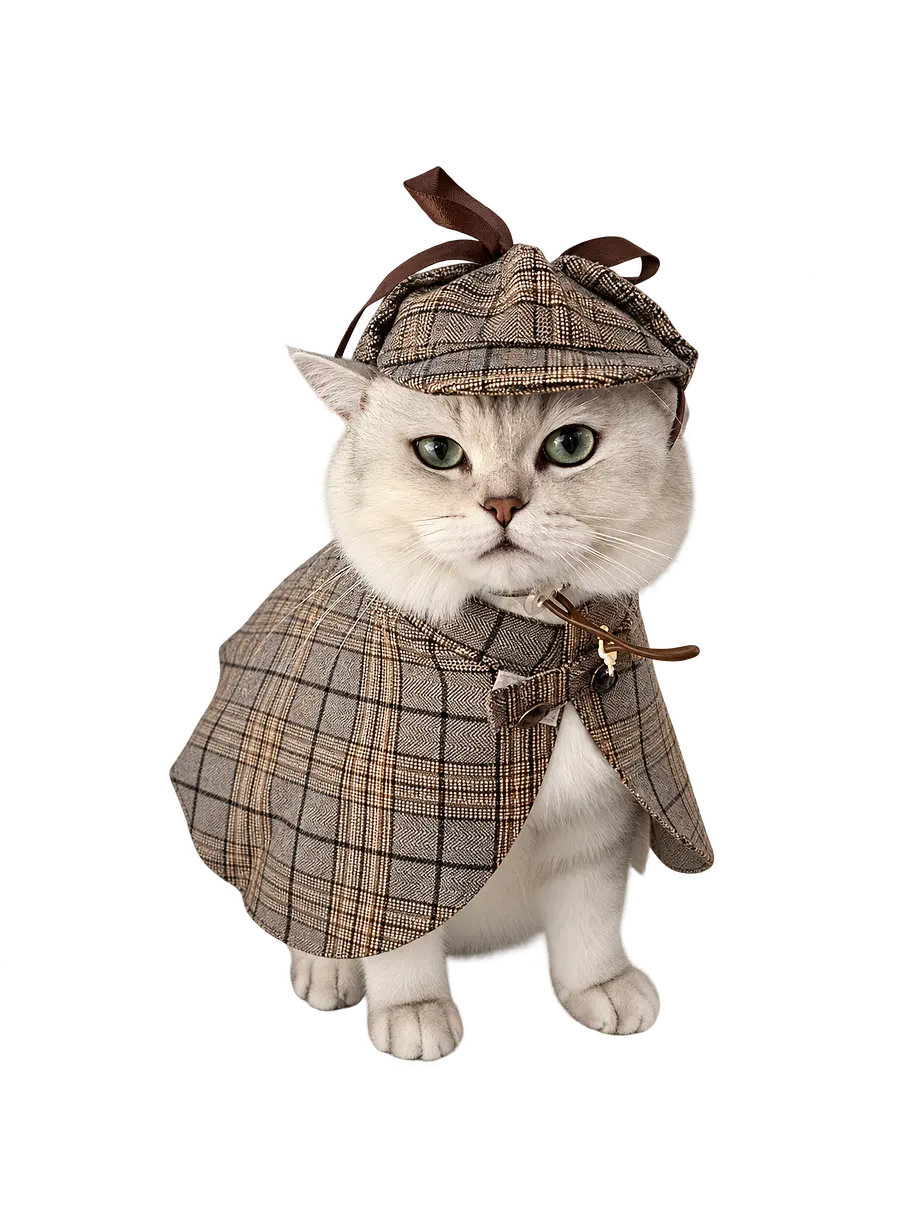 Disfraz de Sherlock Holmes para Gatos 1