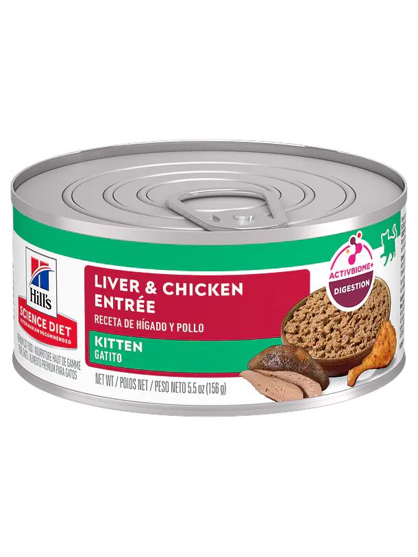 Hill's Science Diet Lata Gato Kitten Liver Pollo 1