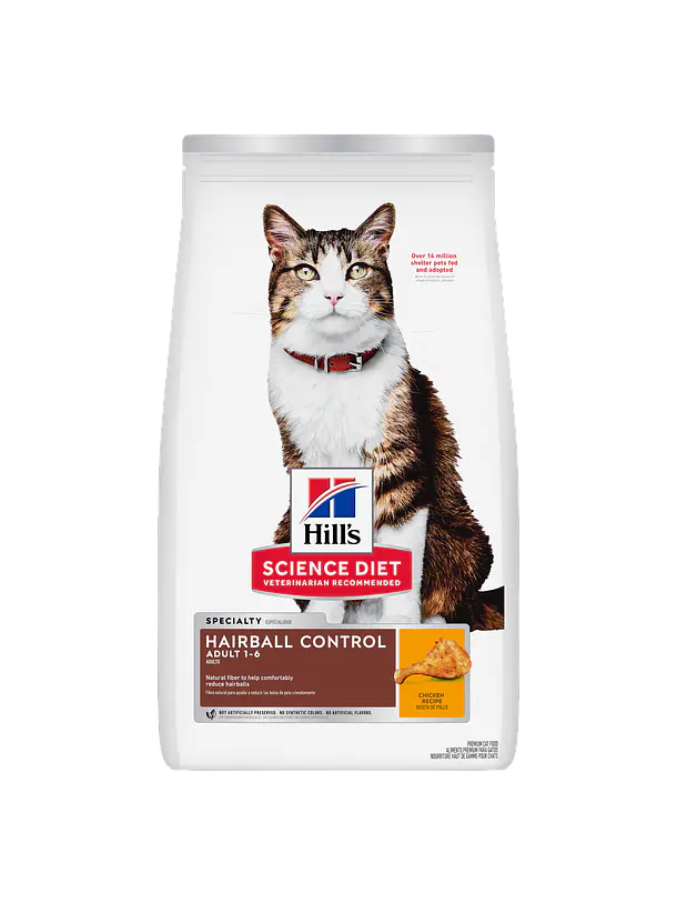 Hill's Science Diet Gato Adulto Hairball Control 1.58Kg 1