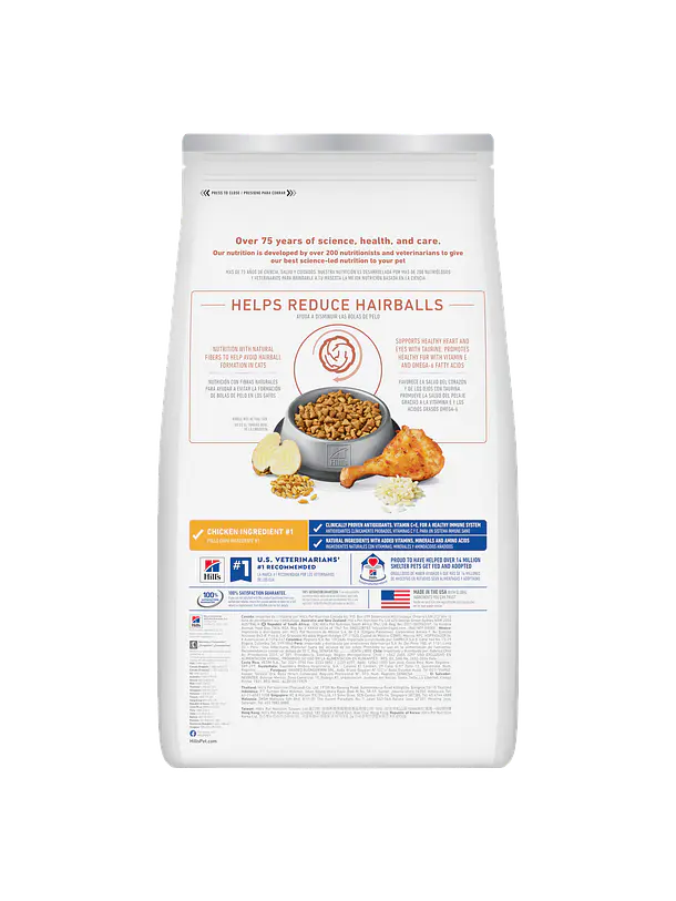 Hill's Science Diet Gato Adulto Light Hairball Control 3.17Kg 2