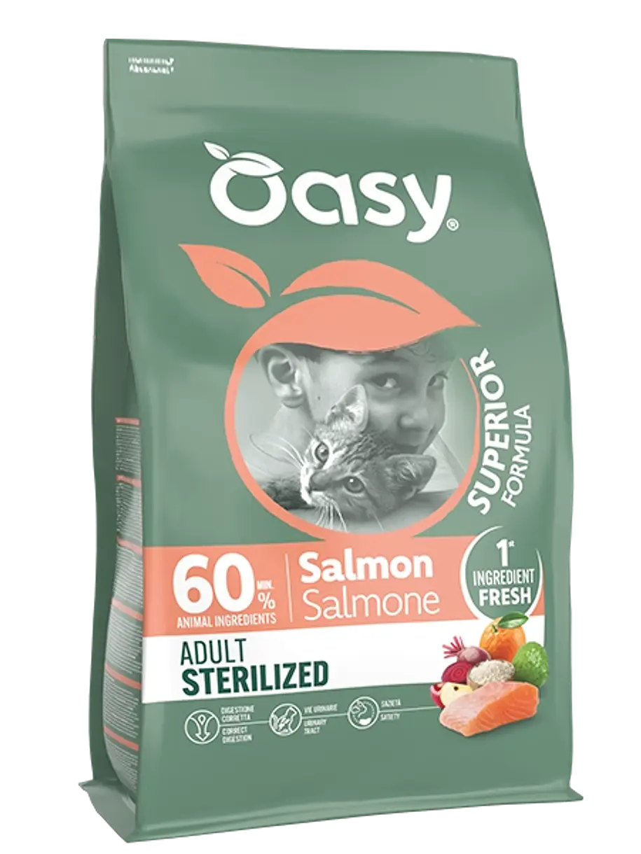 Oasy Gato Adulto Esterilizado Salmón 1.5Kg 1