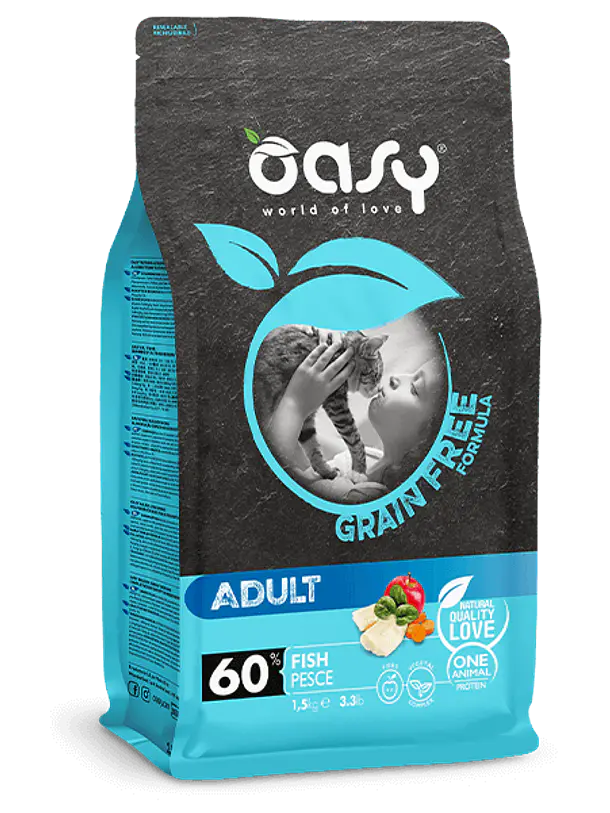 Oasy Grain Free Pescado Gato Adulto 1.5Kg 1