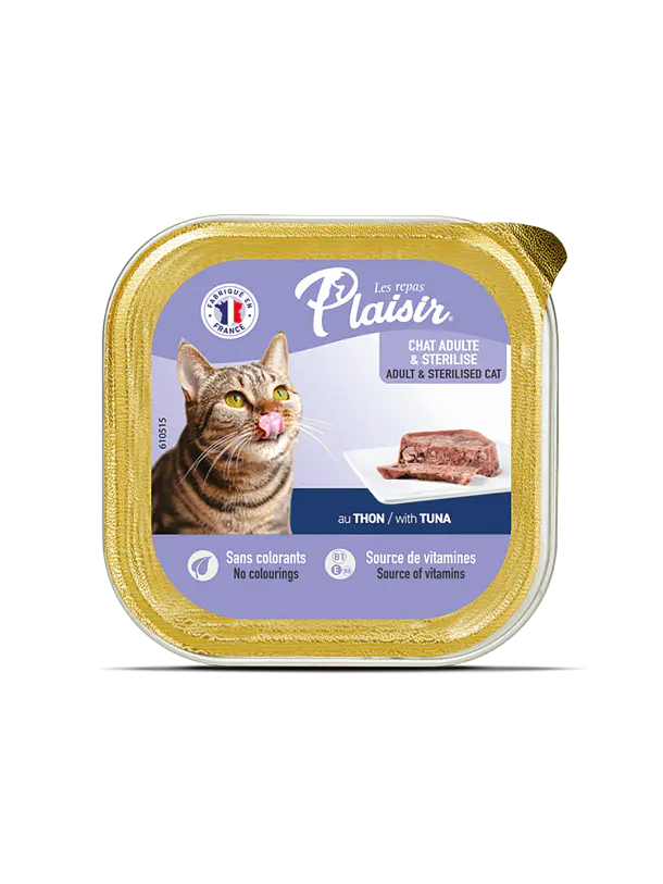 Plaisir Paté de Atún Gato Adulto Esterilizado 1