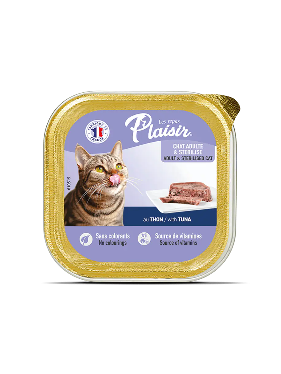 Plaisir Paté de Atún Gato Adulto Esterilizado 1