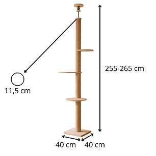 Rascador Torre a Techo 3 Pisos