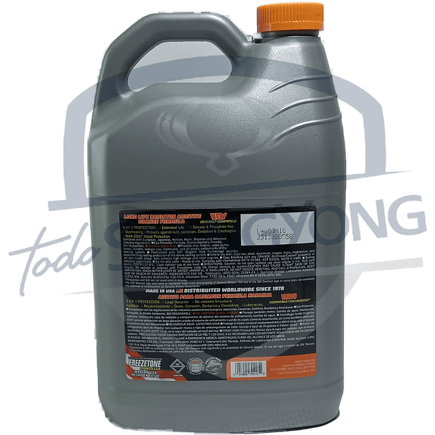 COOLANT AGUA REFRIGERANTE RADIADOR NARANJO