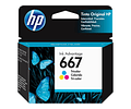 HP 667 Tricolor | Tinta Original