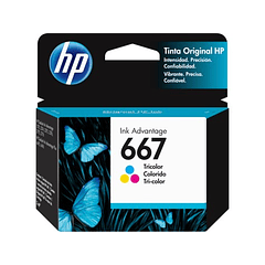 HP 667 Tricolor | Tinta Original