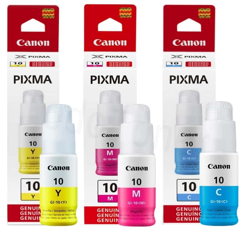 Canon GI-10 | Pack Colores | Cyan Magenta Yellow | Tinta Original