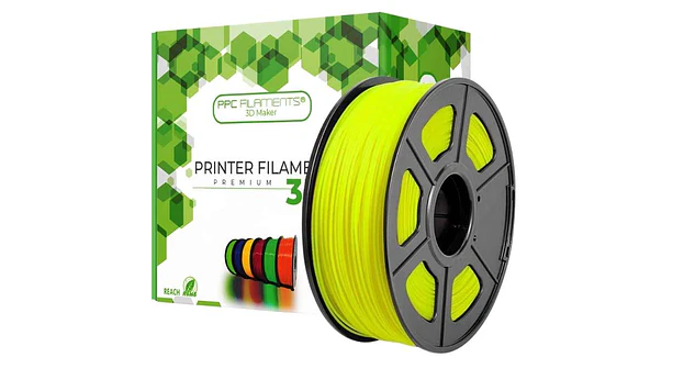 Filamento PLA Brilla En Oscuridad Amarillo 1kg TODOTONER.CL | Filamentos 1