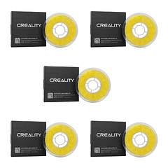Pack 5 x Filamentos PLA Seda Amarillo 1kg Creality | Filamentos