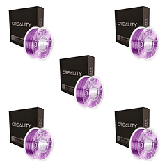Pack 5 x Filamentos PLA Seda Violeta 1kg Creality | Filamentos