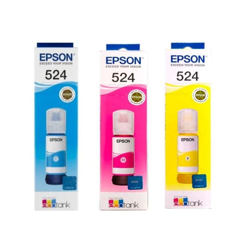 Epson 524 | Pack Colores | Cyan Magenta Yellow | Tinta Original