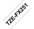 Brother TZe-FX251 | Cinta Etiqueta Blanca - Texto Negro Flexible