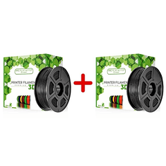 Pack 2 x Filamento PLA+ Negro 1kg Ppc Filaments | Filamentos