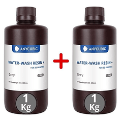 Pack 2 x Resina Lavable al Agua Gris para Impresoras 3D 1000g Anycubic | Resinas