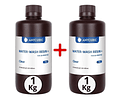 Pack 2 x Resina Lavable al Agua Transparente para Impresoras 3D 1000g Anycubic | Resinas