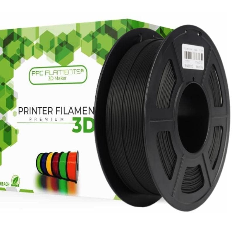 Filamento PLA Mate Negro 1kg Ppc Filaments | Filamentos