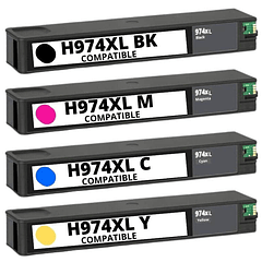 HP 974XL Pack 4 Colores | Tinta Alternativa