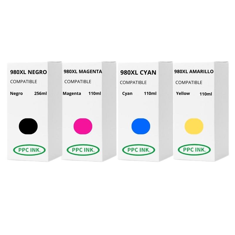 HP 980 Pack 4 Colores | Tinta Alternativa