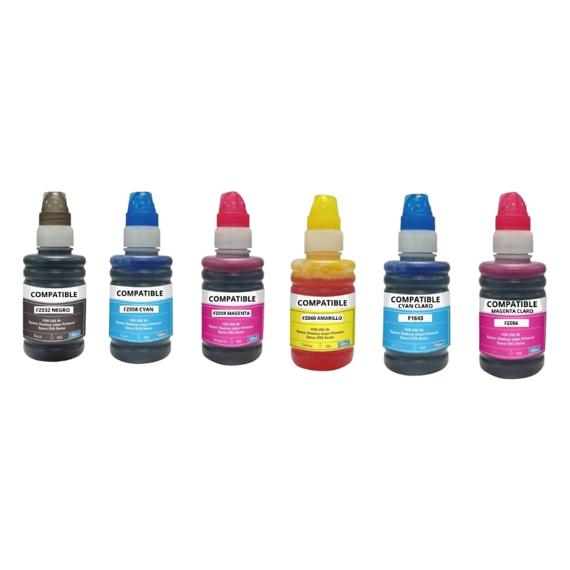 TINTA CABEZAL Epson DX5 | DX6 | DX7 Sublimación FZ032 Pack 6 Colores | Tinta Alternativa