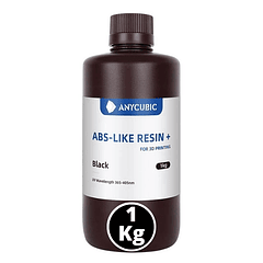 Resina Tipo ABS Negra Transparente para Impresoras 3D 1000G Anycubic | Resinas