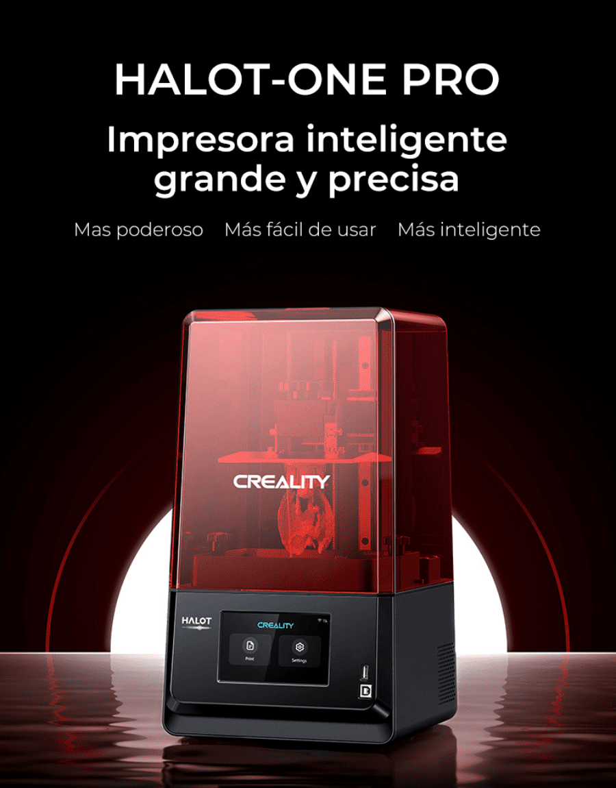 Halot-One Pro 3K Creality | Tamaño Imp 130X122X160mm | Impresora 3D Resina