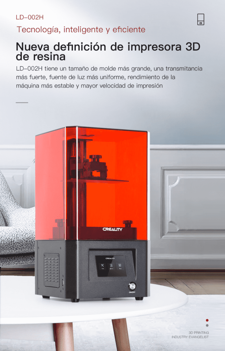LD-002H Creality | Impresora 3D Resina | Alta Precisión