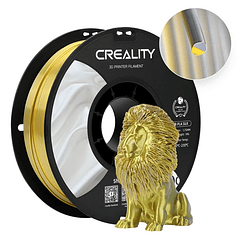 Filamento PLA Seda Mágico Bicolor Oro y Plateado 1kg Creality | Filamentos