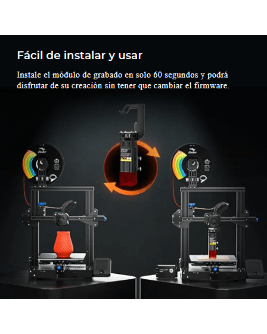 Módulo Láser Para Serie Ender 5W Creality | Accesorio 3D | Alta Precisión