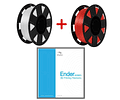 Pack Filamento PLA Blanco + Rojo 1kg Ender | Filamentos