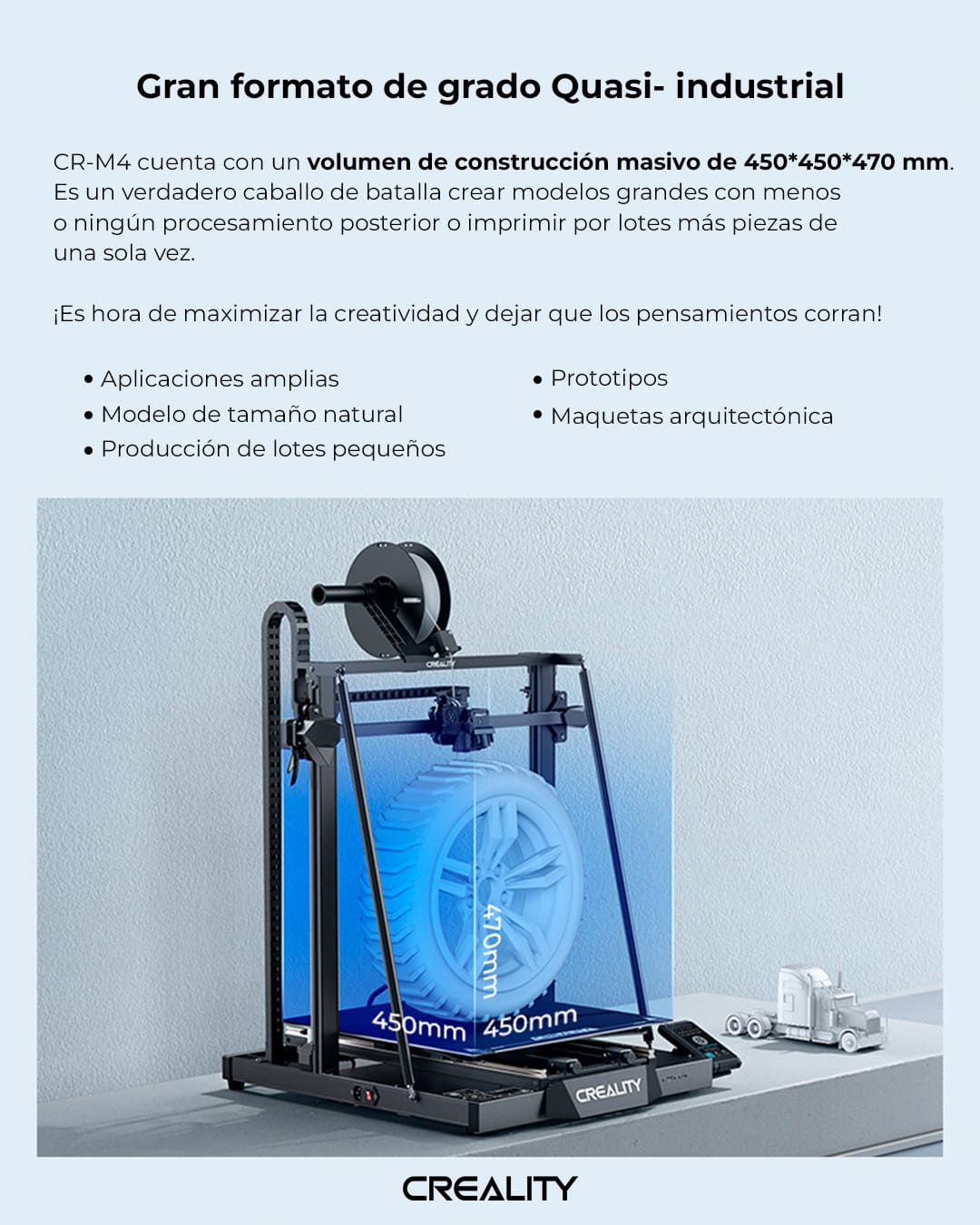 CR-M4 Creality | Tamaño Imp 450x450x470mm | Impresora 3D | INDUSTRIAL