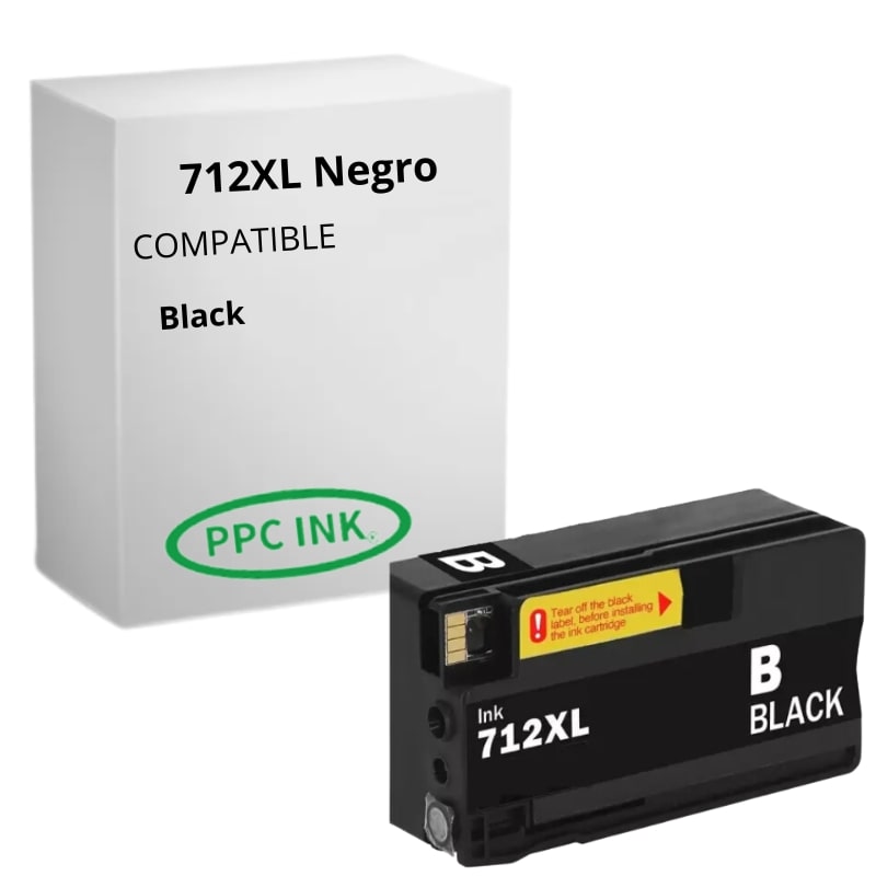 HP 712 XL Black | Tinta Plotter Alternativa | Ppc