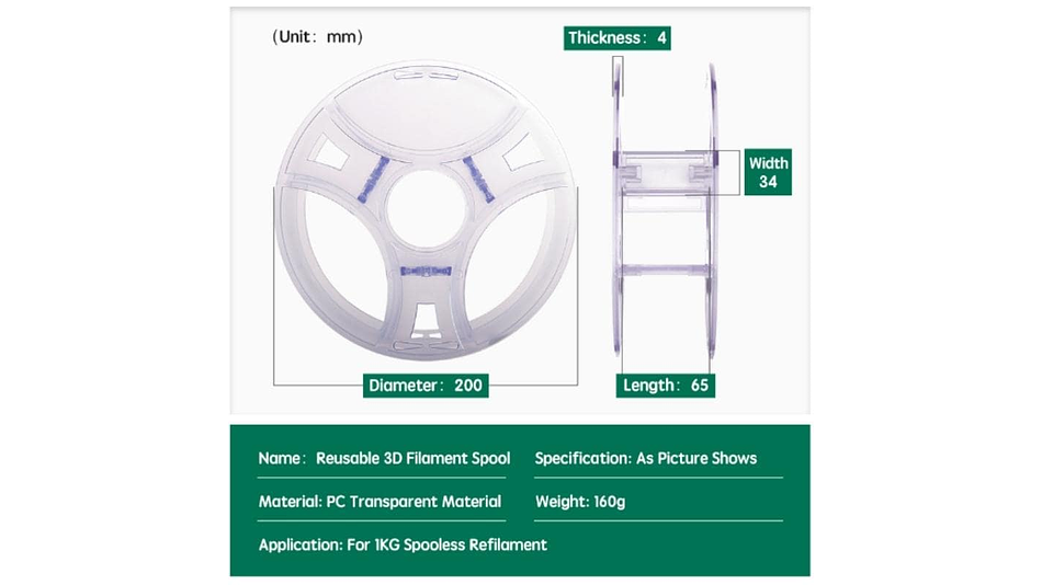 Bobina Para Refill Esun | Accesorio 3D | Alta Precisión 3