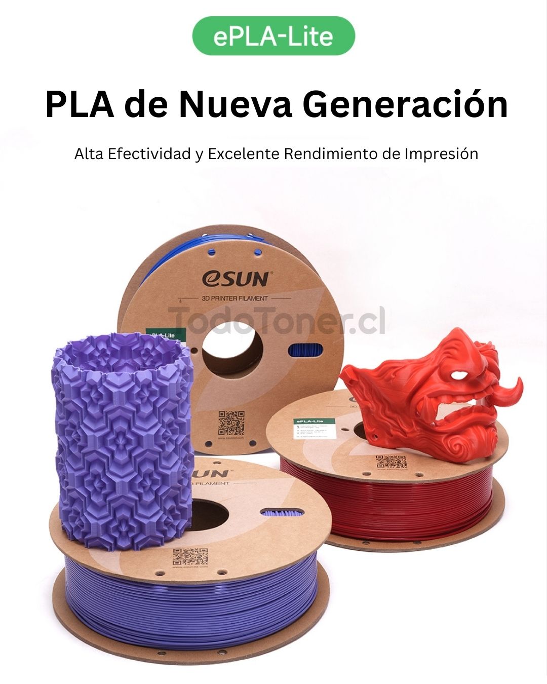 Filamento PLA-ST Flexible Duro Natural 1kg Esun | Filamentos