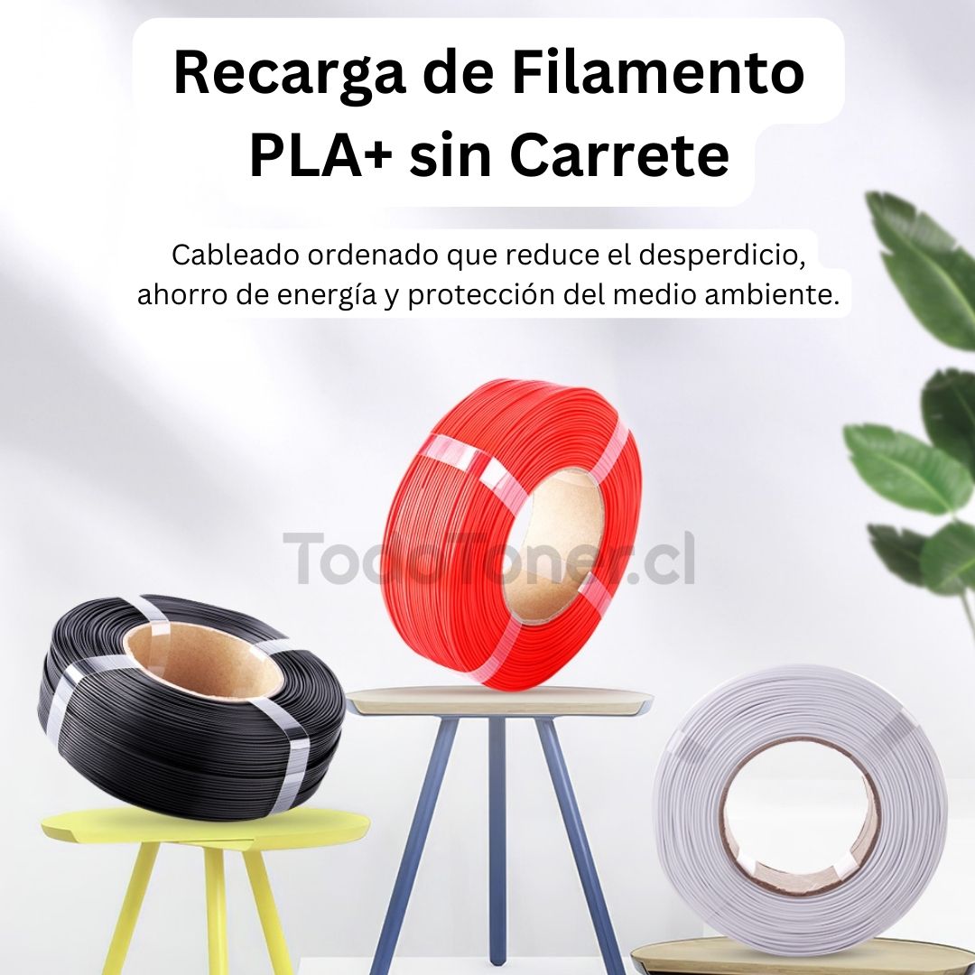 Refill de Filamento PLA+ Rojo Fuego 1kg Esun | Filamentos