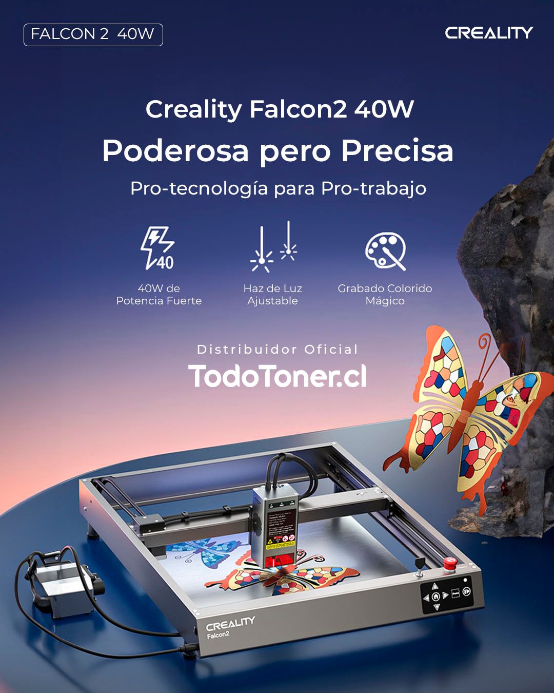 Falcon2 40W CV-50 CNC Creality | Grabado Láser y Cortadora Láser CNC