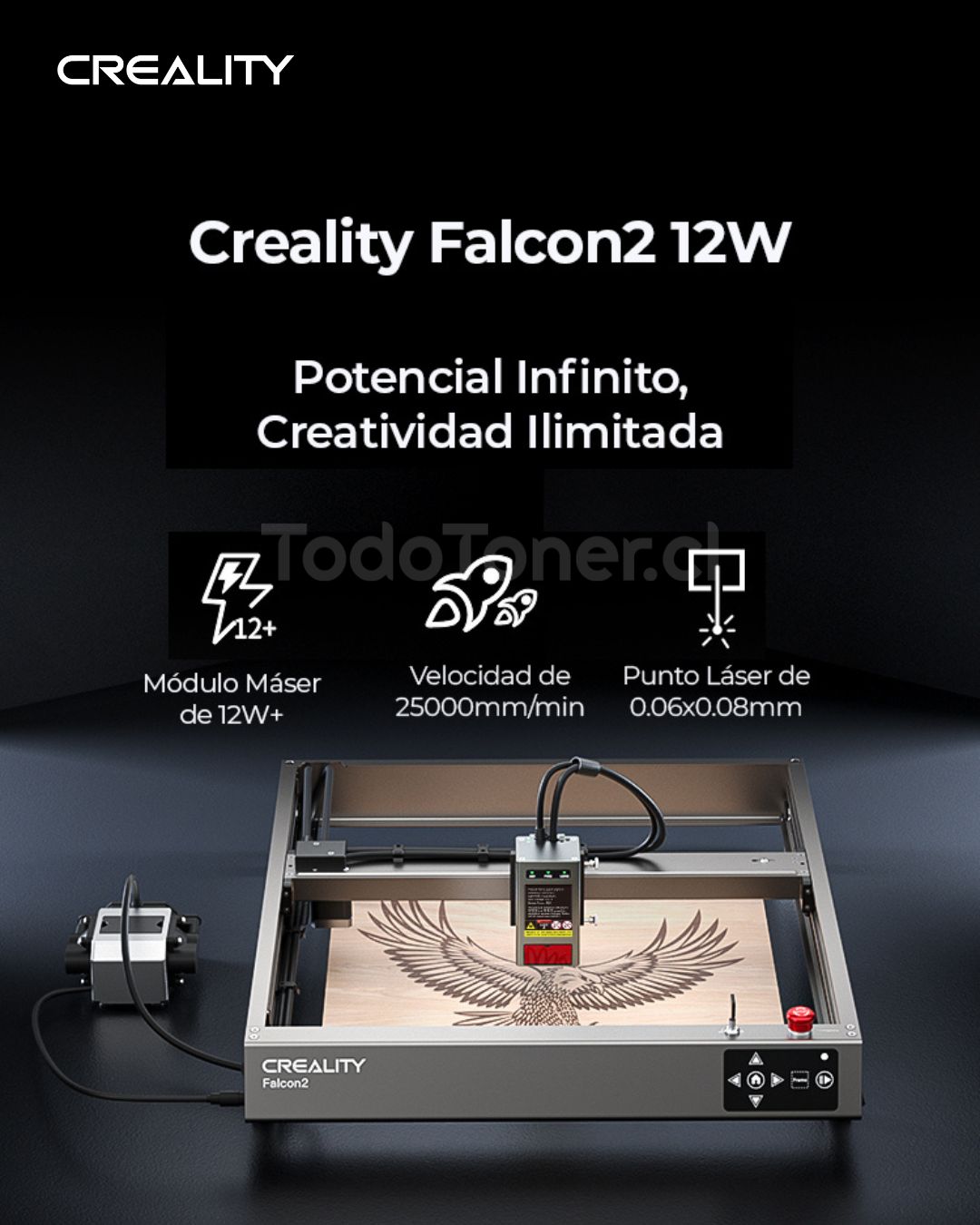 Falcon2 12W CV-50 CNC Creality | Grabado Láser y Cortadora Láser CNC