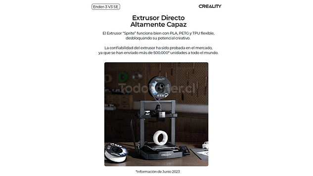 Ender 3 2025 V3 SE Creality | Tamaño Imp 220x220x250mm | Impresora 3D |  10