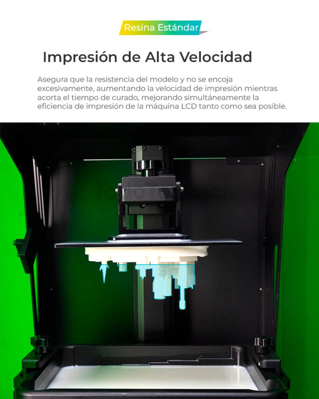 Resina Azul para Impresoras 3D 500g Creality | Resinas